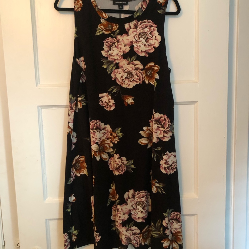 Fortune + Ivy Sleeveless Floral A-line dress